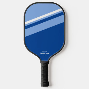Raquette De Pickleball Bleu deux tons gras et chiche personnalisée modern
