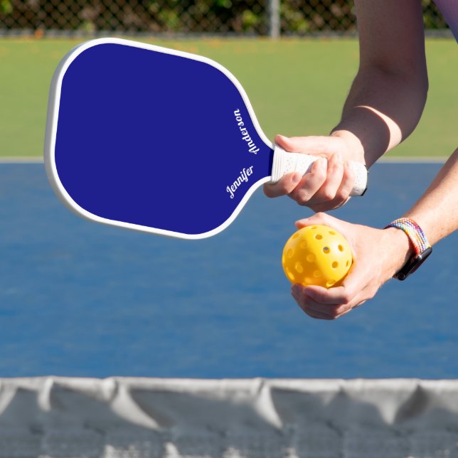 Raquette De Pickleball Bleu et blanc personnalisés (Insitu)