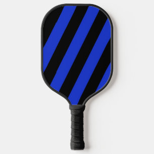 Raquette De Pickleball Bleu et noir rayures diagonales