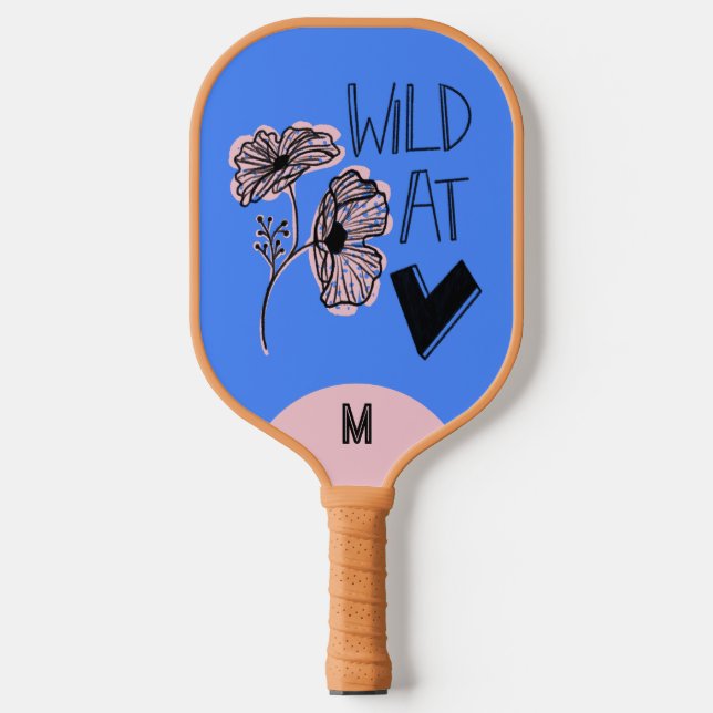 Raquette de Pickleball Bleu Fantaisiste Wild At He (Recto)