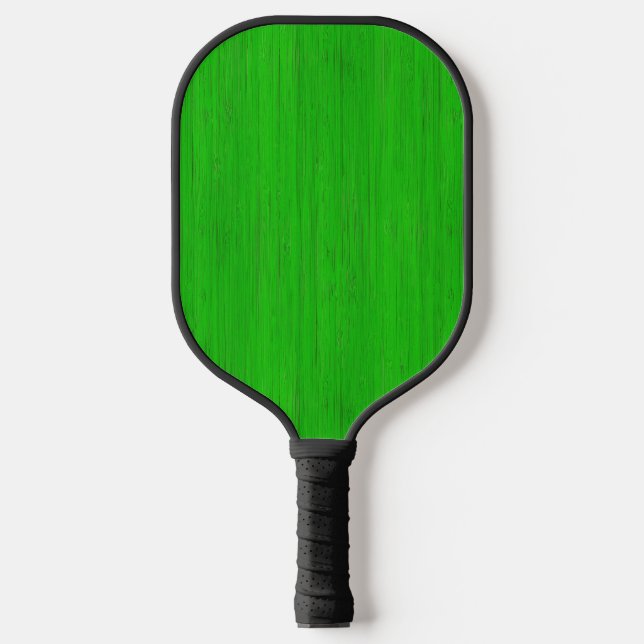 Raquette De Pickleball Bleu vert bambou apparence de grain de bois (Recto)
