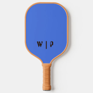 Raquette De Pickleball Bleu Vivid Personnalisé Monogramme Personnalisé