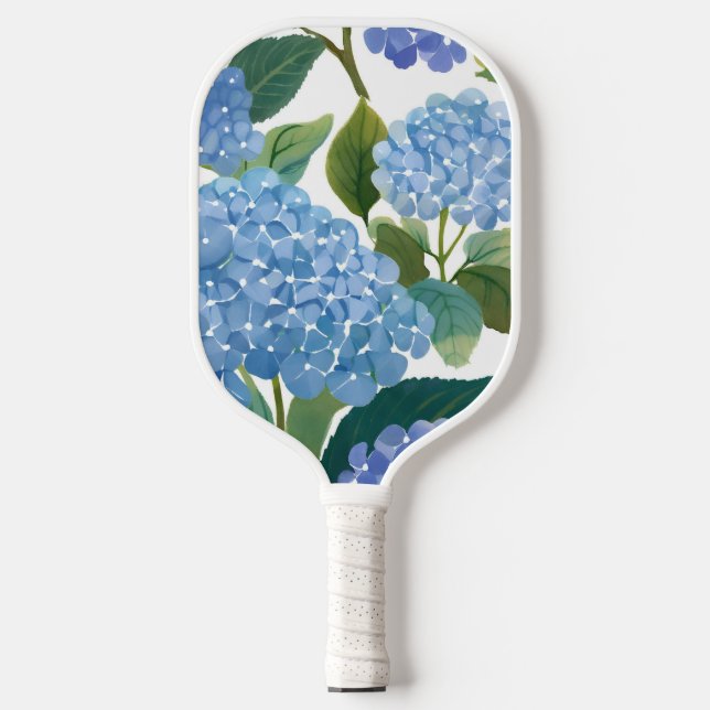Raquette De Pickleball Blue Hydrangeas | Beautiful Floral Bush (Recto)