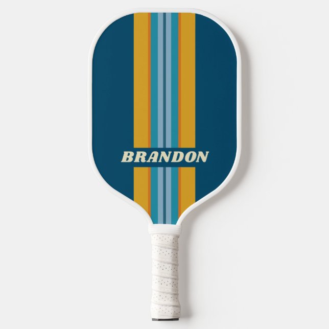 Raquette De Pickleball Blue Sun Rally Stripe with Name (Recto)