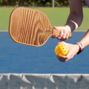 Raquette De Pickleball Bois Nature Brown Bois Texture sculptée