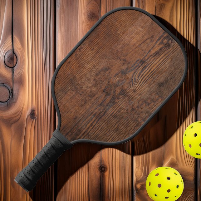 Raquette De Pickleball Bois rustique de noyer foncé (Créateur téléchargé)