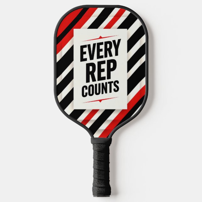 Raquette De Pickleball Bold Motivational Poster – “EVERY REP COUNTS” (Recto)
