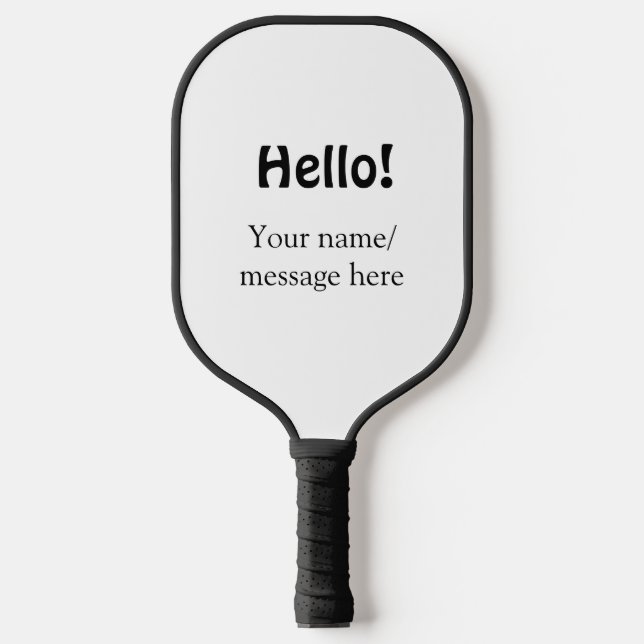 Raquette De Pickleball Bonjour ajouter un message de nom simple minimum é (Recto)
