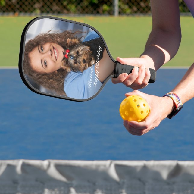 Raquette De Pickleball Bonne famille photo d'anniversaire Personnaliser (Insitu)