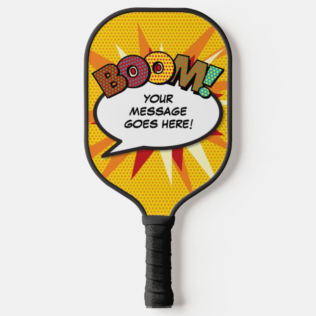 Raquette De Pickleball BOOM Discours Personnalisé Bubble Funny Cool (Recto)