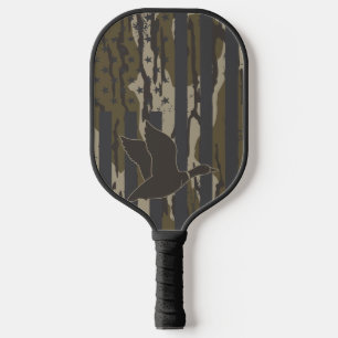 Raquette De Pickleball Bottomland Camo Chasse au canard américain Drapeau