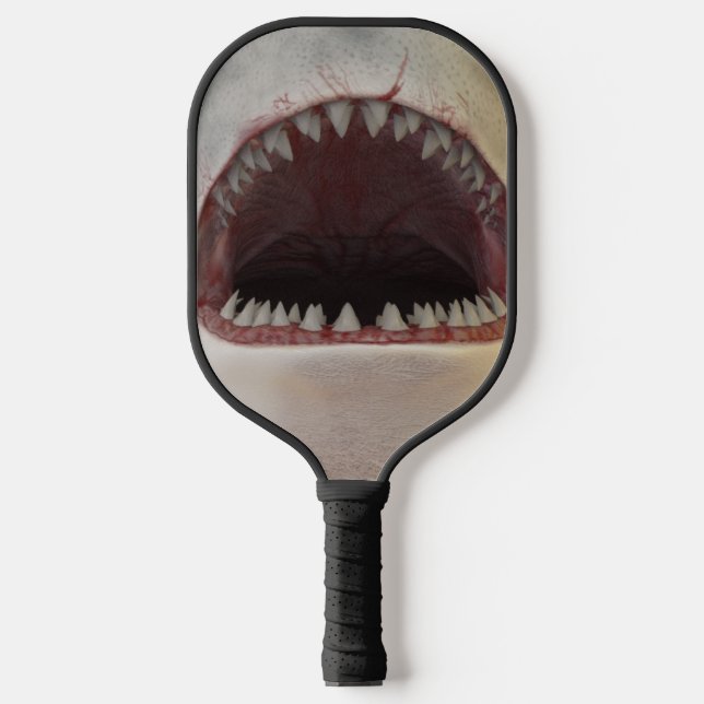 Raquette De Pickleball Bouche de requin blanc (Recto)