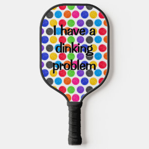 Raquette De Pickleball Boulettes colorées avec citation amusante