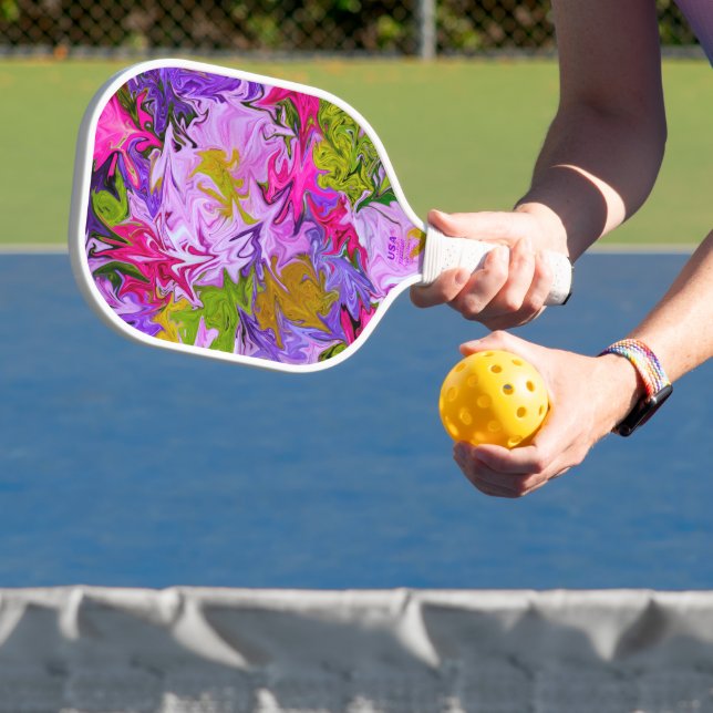 Raquette De Pickleball Bouquet de Couleurs Conception d'Art Abstrait Colo (Insitu)