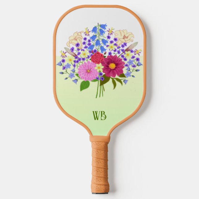Raquette De Pickleball Bouquet de fleurs jaune (Recto)