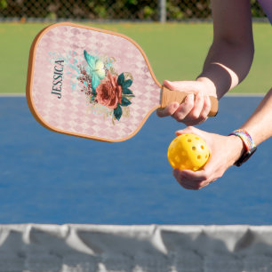 Raquette De Pickleball Bouquet vintage Luna Moth Personnalisé
