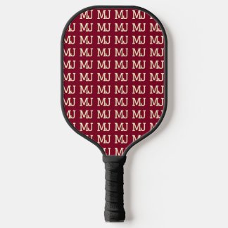 Raquette De Pickleball Bourgogne minimaliste et crème Personnalisé