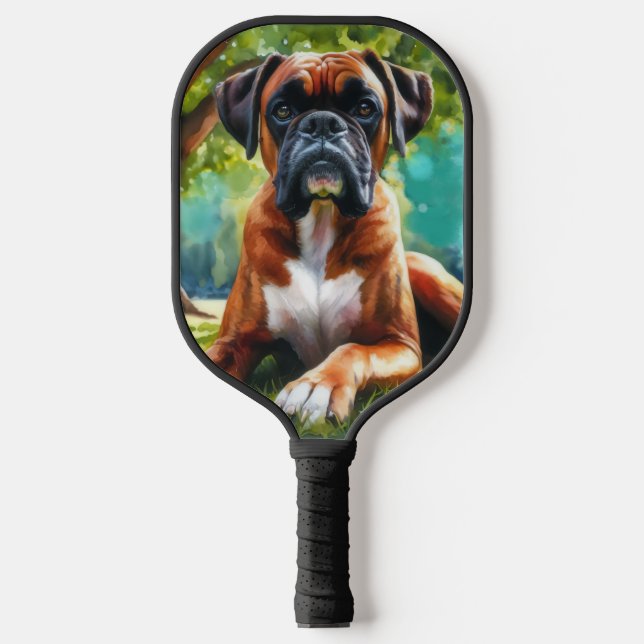 Raquette De Pickleball Boxer Chien Wiggle Buttes & Tail Wags 🐾 (Recto)