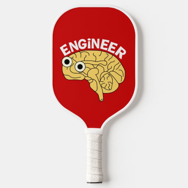 Raquette De Pickleball Braining Engineer Ornament en céramique (Recto)