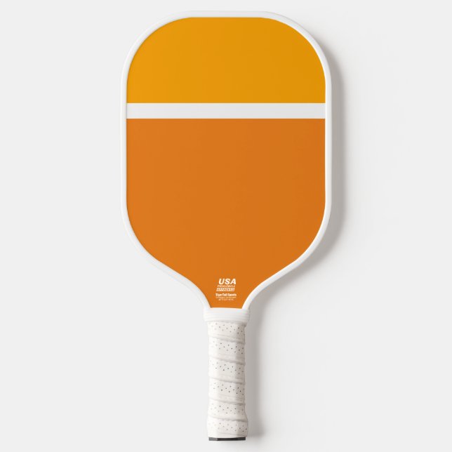 Raquette De Pickleball Bright Golden Jaune Blanc Orangé Bloc de couleur (Recto)