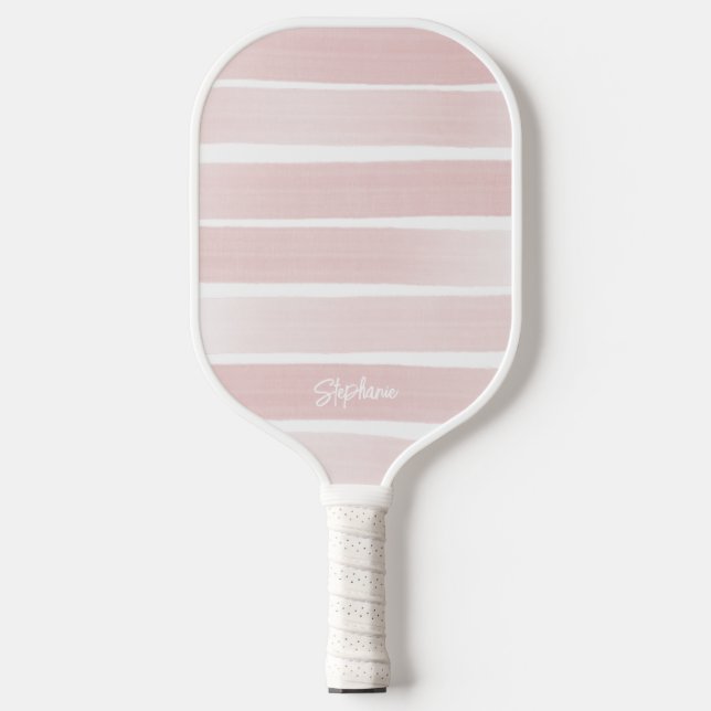 Raquette De Pickleball Brouille Rose rose Brouille Bandes Peintes Texte p (Recto)