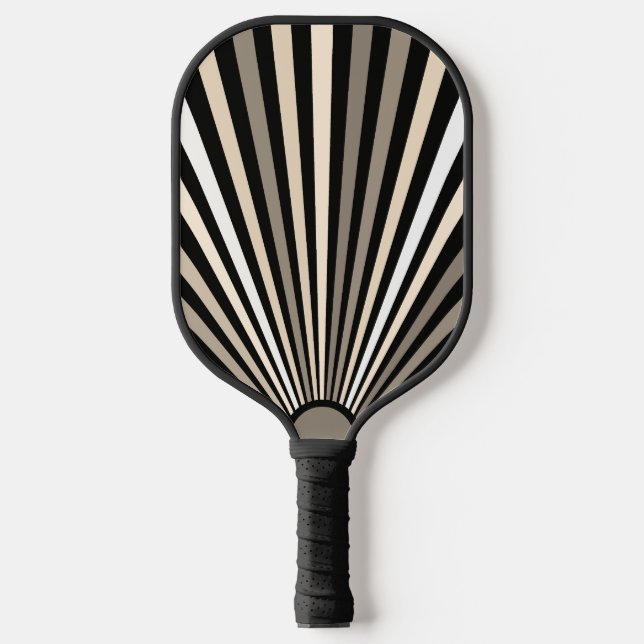 Raquette De Pickleball Brown Crème Bandes noires (Recto)