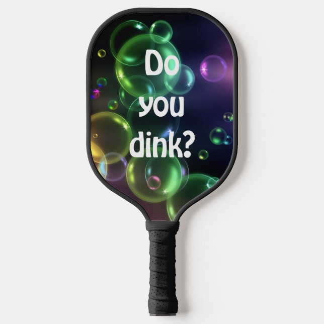 Raquette De Pickleball Bulle Iridescente sur noir (Recto)