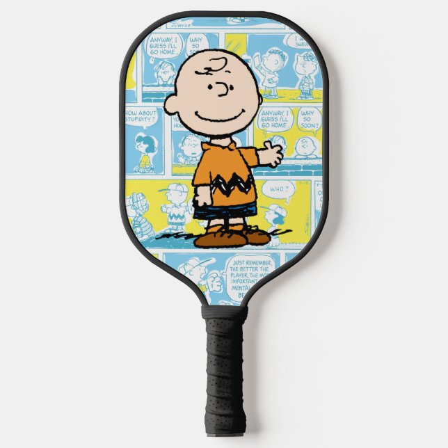 Raquette De Pickleball cacahuètes | Charlie Brown Motif de bande dessinée (Recto)