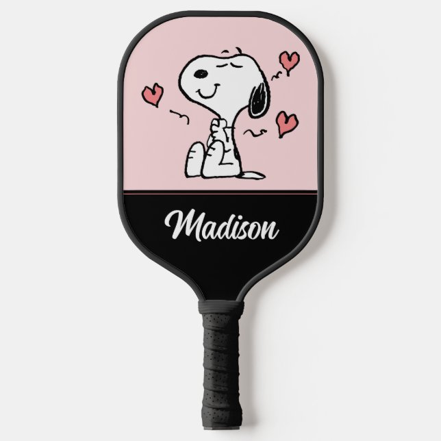 Raquette De Pickleball cacahuètes | Coeurs de snoopy (Recto)