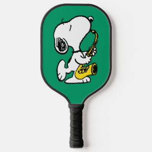 Raquette De Pickleball cacahuètes   Lecteur Snoopy Saxophone