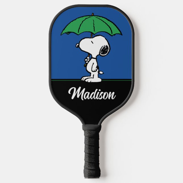 Raquette De Pickleball cacahuètes | Parapluie vert Snoopy (Recto)