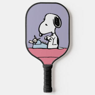 Raquette De Pickleball cacahuètes   Snoopy à la machine à écrire 2