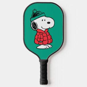Raquette De Pickleball cacahuètes   Snoopy Chat d'hiver et Casquette