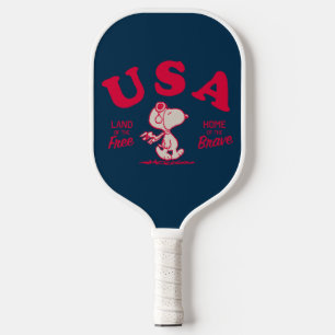 Raquette De Pickleball cacahuètes   Snoopy USA Land of the Free