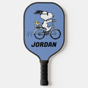 Raquette De Pickleball cacahuètes   Snoopy & Woodstock   Ajouter Votre No