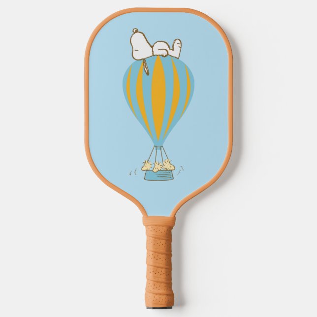Raquette De Pickleball cacahuètes | Snoopy & Woodstock Hot Air Balloon (Recto)