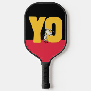 Raquette De Pickleball cacahuètes   Snoopy YO Skateboard