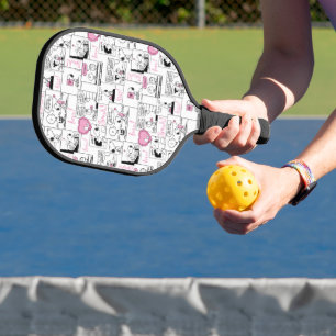 Raquette De Pickleball cacahuètes Valentine Heart Love Motif