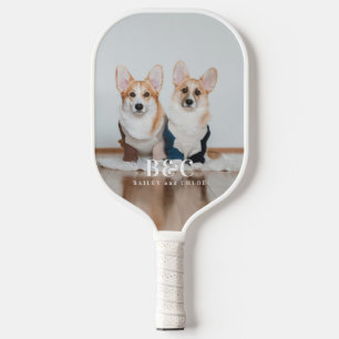 Raquette De Pickleball Cadeau personnalisé avec photo et monogramme de ch