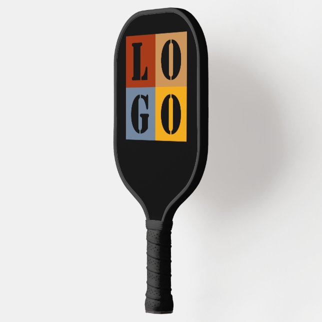 Raquette De Pickleball Cadeaux personnalisés modernes Noir Simple (Gauche)