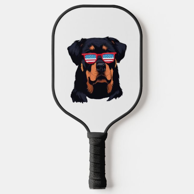 Raquette De Pickleball Cadeaux Rottweiler amoureux (Recto)