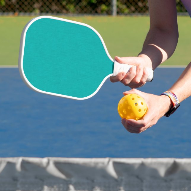 Raquette De Pickleball Calme & simple Fond texturé turquoise (Insitu)