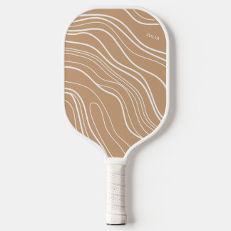 Raquette De Pickleball Camel Brown Wave Moderne Personnalisé