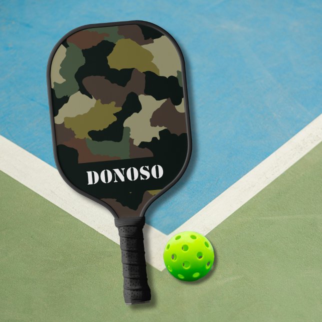 Raquette De Pickleball Caméra Personnalisé Tons De Terre | Camouflage Bro (Créateur téléchargé)