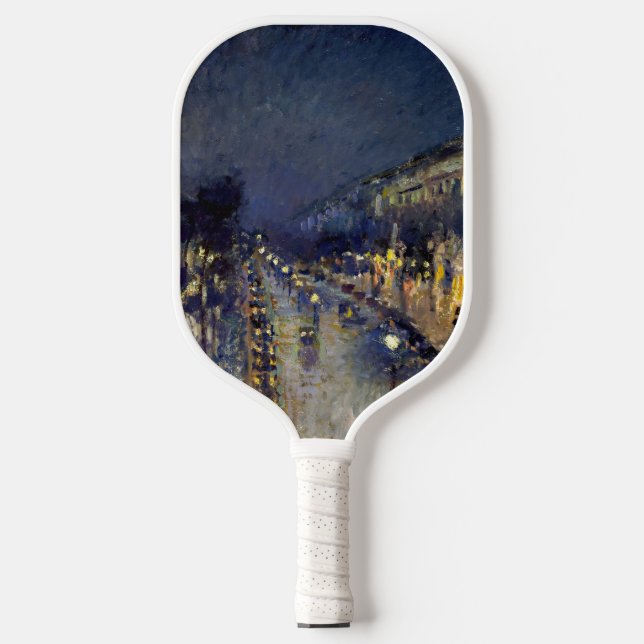Raquette De Pickleball Camille Pissarro - Boulevard Montmartre en nuit (Recto)