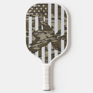Raquette De Pickleball Camo Bottom Lands Canard colvert patriotique Camo