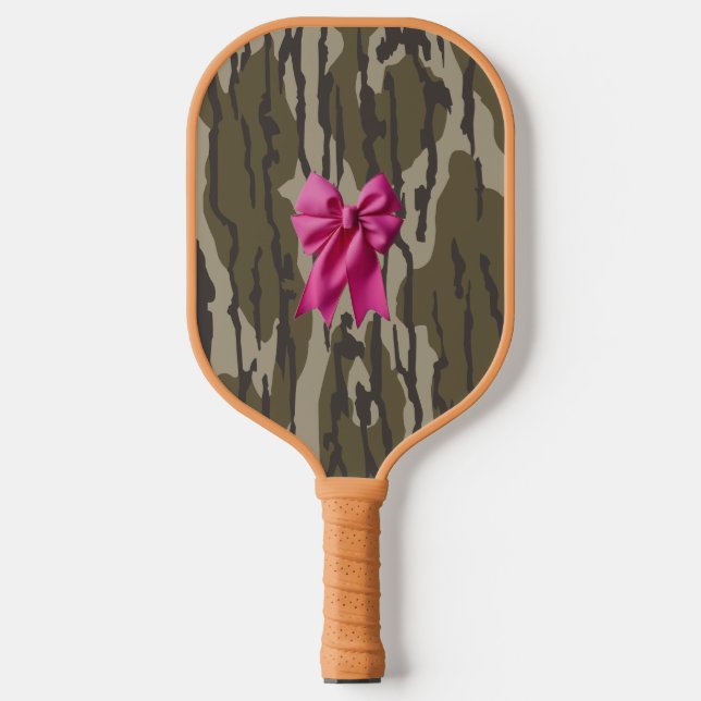 Raquette De Pickleball Camo Fille Ruban Rose Arc Bas Camo Bottom Lands (Recto)