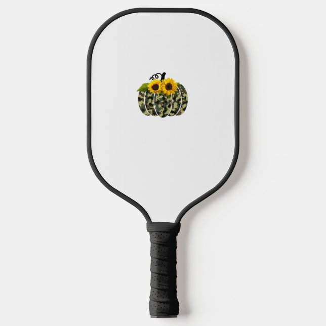 Raquette De Pickleball Camouflage citrouille et tenue d'automne de tourne (Recto)