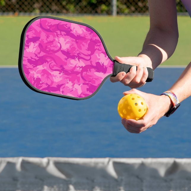 Raquette De Pickleball Camouflage en reptile rose (Insitu)