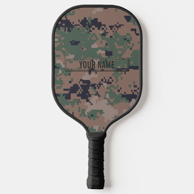 Raquette De Pickleball Camouflage numérique en bois personnalisable (Verso)